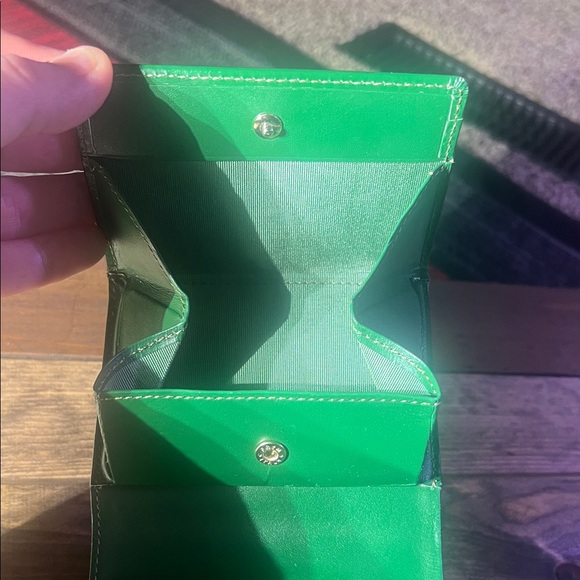 Lanvin Green & Brown Wallet no callouts - Picture 7 of 13